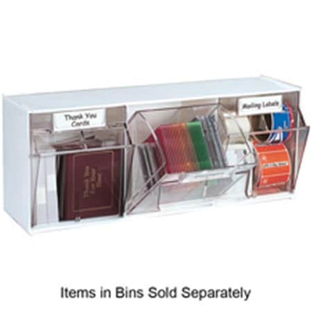 Deflecto Deflect-O Corporation DEF20303OP Tilt Bins- Interlocking- 3-Bins- 23-.63 in x7-.75 in x9-.50 in - White DEF20303OP